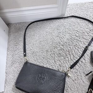 Tory Burch Black Pebbled Crossbody Bag